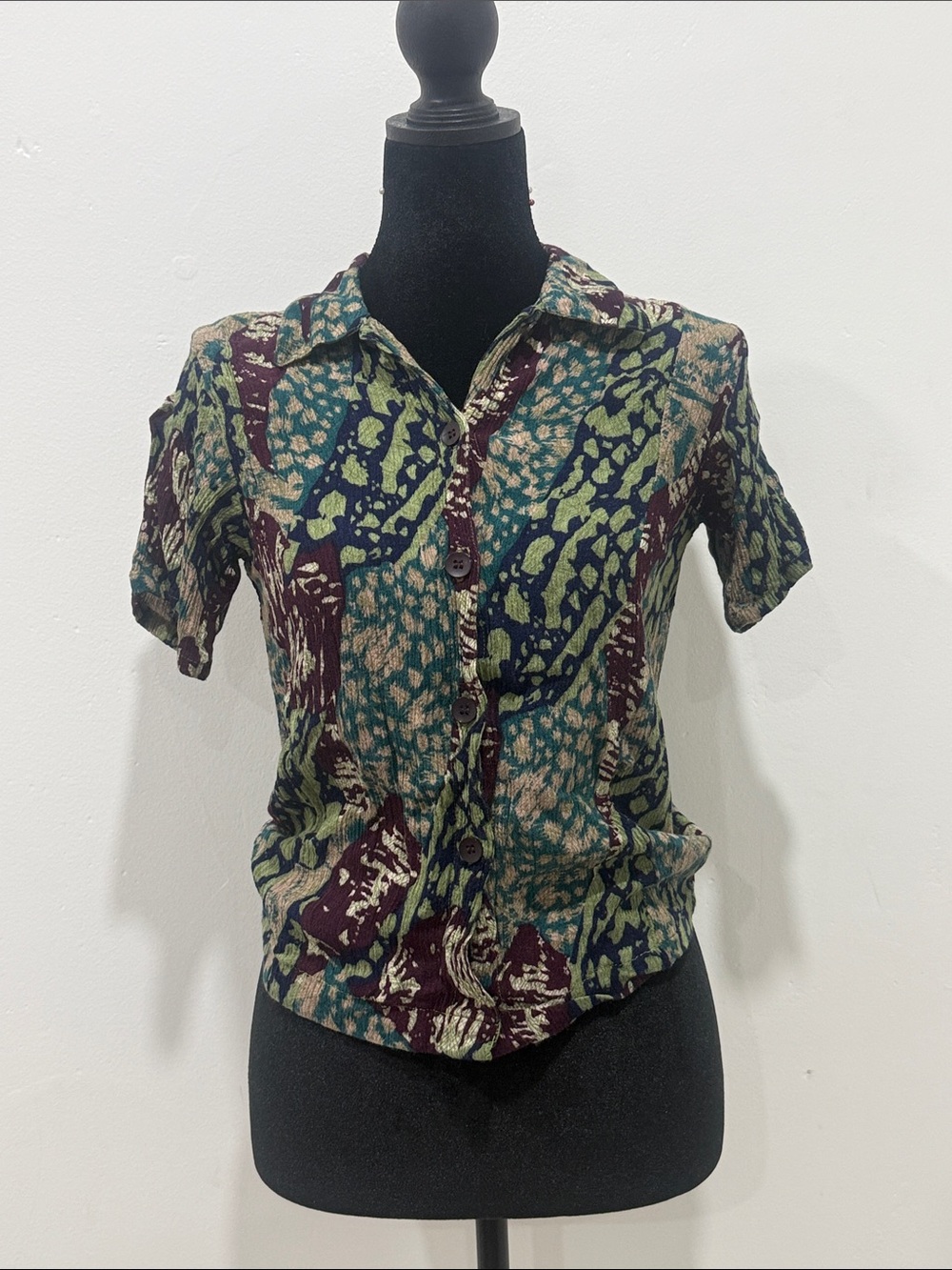Vintage 80’s Options Melrose Abstract Print Blouse